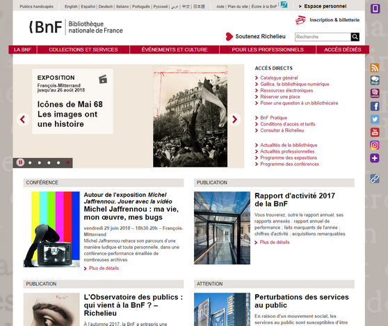 Accéder au site de la Bibliothèque nationale de France